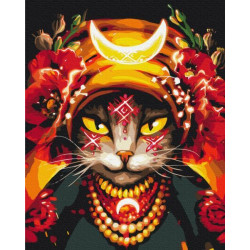 Картина за номерами Патріотична. Киця Мольфарка  ©Маріанна Пащук , 40х50см, в термопакеті, Brushme (BS53282)