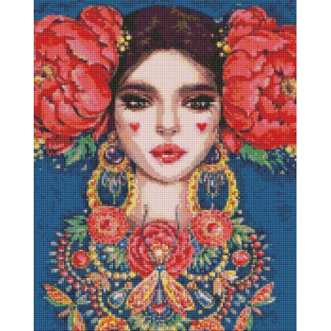 Алмазна мозаїка  Люди, Квіти. Чарівна краса, 40х50см, полотно на підрамнику, Идейка (AMO7261)