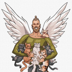 Картина по номерам Патриотическая. Спаситель животных, 30х30см, в термопакете, Идейка (KHO4352)