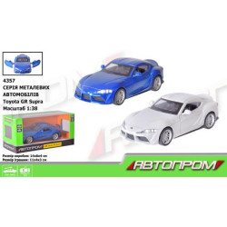 Машина металл "АВТОПРОМ" 1:38 Toyota GR Supra, открывающаяся дверь, в кор. 14*6*4см