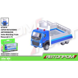 Машина металл. "АВТОПРОМ" 1:72 Volvo Boarding Truck, движущиеся элементы, в кор. 13,5*7*5см 