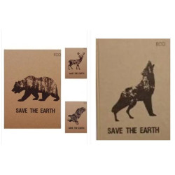 Блокнот Save the Earth, А5, 96 аркушів, клітка, еко папір, ТМ Колорит, Україна