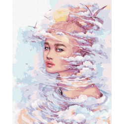 Картина по номерам люди. Мечтательные мысли, 40х50см, в термопакете, Идейка (KHO4972)