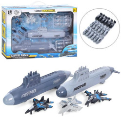 Игровой набор две подводные лодки, самолеты, в кор.42*27*7 см
