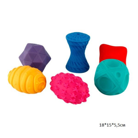 Набор текстурных игрушек 6шт, сетка 18*5,5*15см