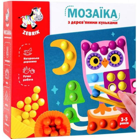 Мозаика с деревянными шариками 