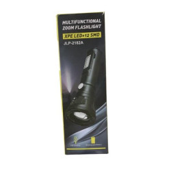 Многофункциональный фонарик ZOOM Flashlight XPE LED+12 SMD JLP2182A, в корр. 20*6*6см