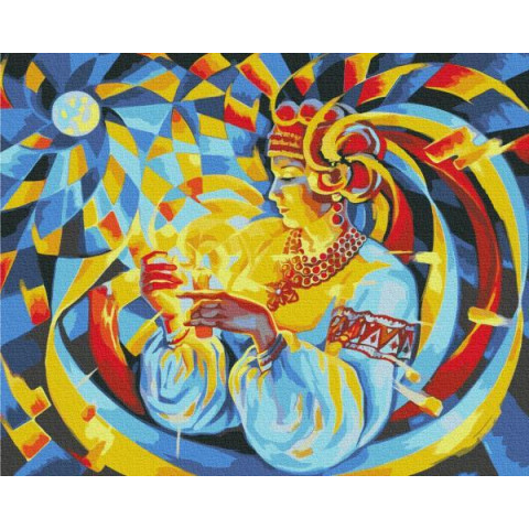 Картина по номерам патриотическая. Свеча надежды @ Олег Лобурак, , 40х50см, в термопакете, Brushme (BS53313)