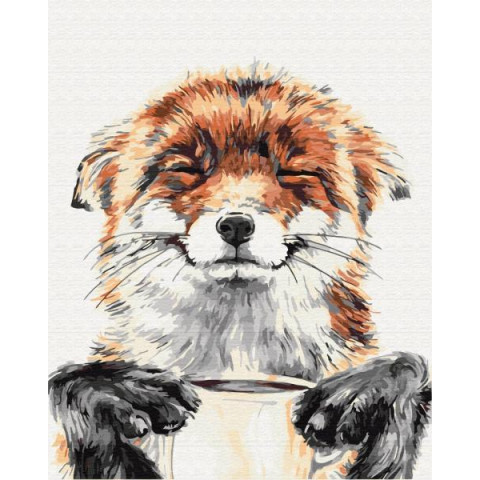 Картина за номерами Тварини. Задоволена лисичка, , 40х50см, в термопакеті, Brushme (BS32220)