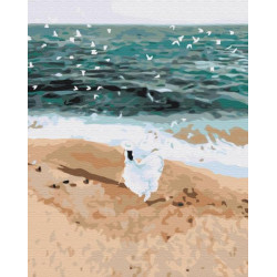 Картина за номерами Морська. Фігура на узбережжі, , 40х50см, в термопакеті, Brushme (BS37562)