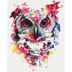 Картина за номерами Птахи. Сова у фарбах, , 40х50см, в термопакеті, Brushme (BS26136)