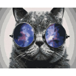 Картина за номерами Тварини. Котик на Майамі, , 40х50см, в термопакеті, Brushme (BS29637)