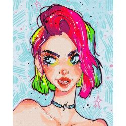 Картина по номерам Поп-арт. Леди Грандж @ nila_art_art, , 40х50см, в термопакете, Brushme (BS53389)