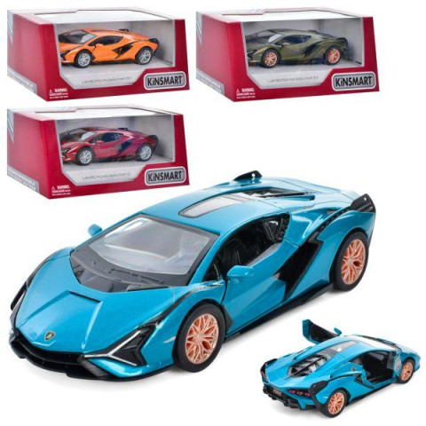 Машина металева "Kinsmart" LAMBORGHINI SIAN 5'' метал., інерц., відкр.дв., 4 кол., в кор. 16*7*8см 