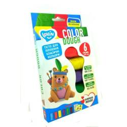 Набор Тесто для лепки Lovin, 6 цветов, в коробке 18х10х2см, OKTO (41175) 