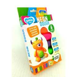 Набор Тесто для лепки Lovin, 6 цветов, в ведре 18х10х2см, OKTO (41176) 