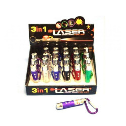 Брелок 9616, 1LED, 3xAG3, різнокольоров., лазер, ЦЕНА ЗА 1ШТ, В УП. 24ШТ, 7см арт: 9616