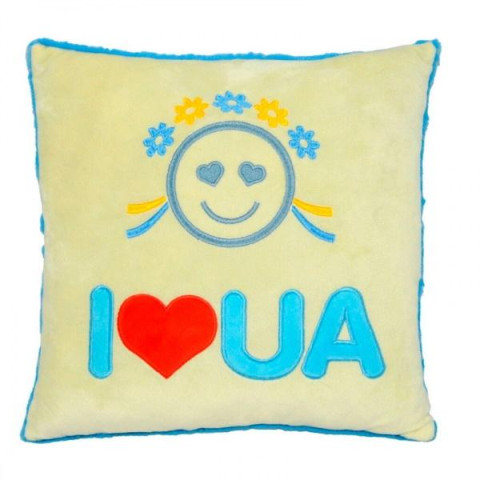 Мягкая игрушка подушка патриотическая  I Love Ua, В Пак. 35*35см, Tigres (ПД-0441)