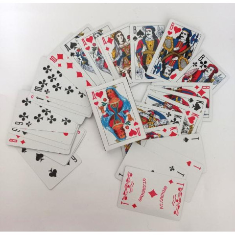 Карти гральні із пластиковим покриттям, в кор. 9*6*1см, ТМ Стратег, Україна