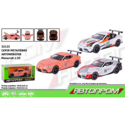 Машина мет. "АВТОПРОМ" 1:32, бат., мир., звук, дверь откр., в корр. 19,5*9,5*9см