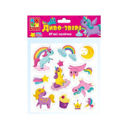 Набор для творчества "Мягкие наклейки. Чудо-звери", ТМ Vladi Toys, Украина