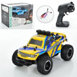 Джип 21см, р/к, 2,4G, аккумулятор, USB зарядное, светло, небьющийся корпус, амортизаторы, 1:18, резиновые колеса, 2цвета, в кор. 27*20*17см 