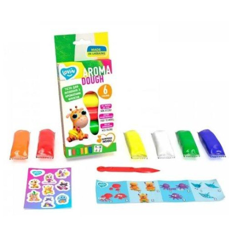 Набор для лепки 6 цветов Aroma TM Lovin, в кор. 18*10*2см