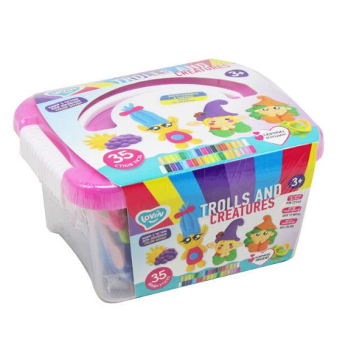 Набор для лепки с тестом Trolls and creatures box ТМ Lovin