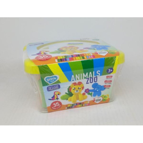 Набор для лепки с тестом Zoo animals box ТМ Lovin