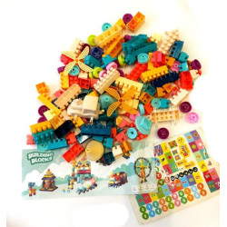 Конструктор BuildingBlocks, 153 дет., с наклейкой, в пак. 27*25см