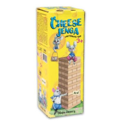 Настольная игра "Cheese Jenga" 48 брусков, укр., в кор. 5,5*5,5*15,5см, ТМ Стратег, Украина