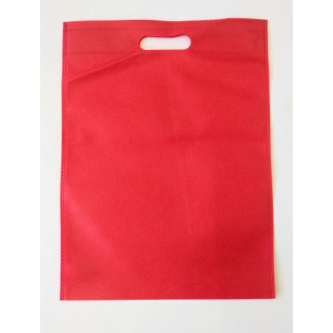 Сумка, экошоппер, красная, 30*40см