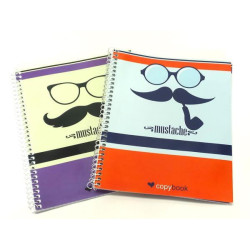 Блокнот "Mustache", бік. пруж, В5, 60 л., оф, кл, ТМ Колорит, Україна