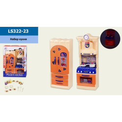 Мебель Кухня, свет, звук, газ. плита, мойка, посуда, в кор. 27,6*8,5*37,9см