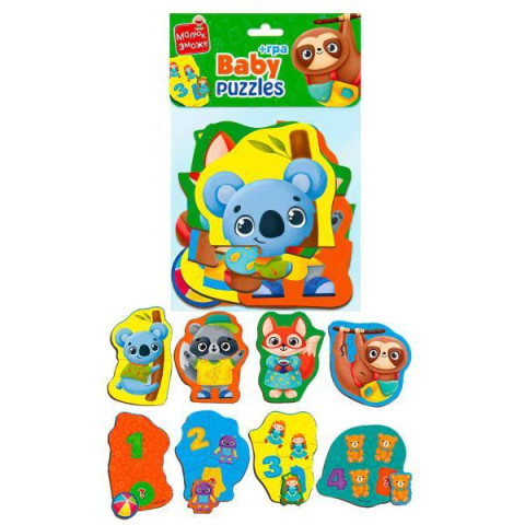 Пазлы MAXI картонные с игрой Малыш Сможет 
