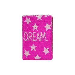 Блокнот А5 с пайетками 80л, 80г/м2 Dream малиновый, 21*15*2см
