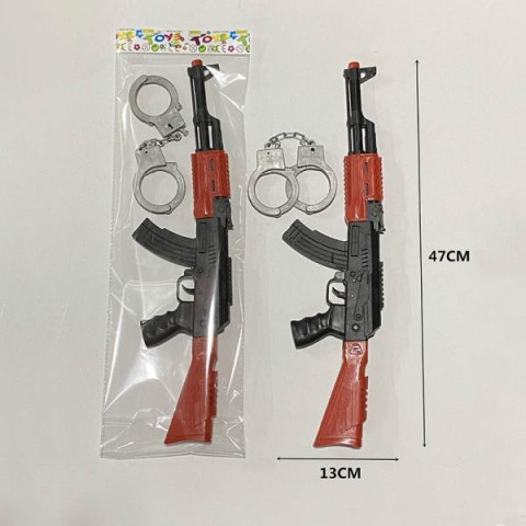 Автомат-тріскачка наручники в наборі, пак. 47*13см