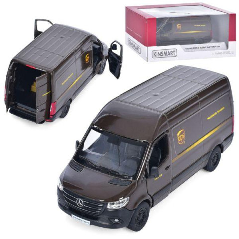 Машинка "Kinsmart" Mercedes-Benz Sprinter Cargo Van, метал, інер., 13см, вiдкр. двери, в кор. 16*7*8см 