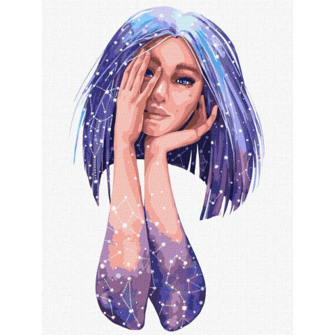 Картина за номерами Люди. Зоряний силует, , 30х40см, в термопакеті, Идейка (KHO4967)