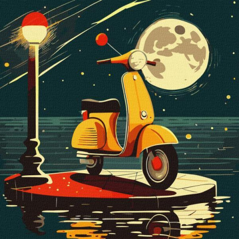 Картина за номерами Транспорт. Чудовий сон, , 40х40см, в термопакеті, Идейка (KHO5004)