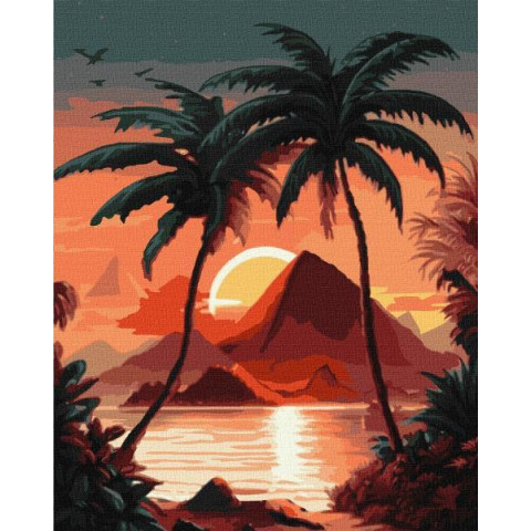 Картина за номерами Морська. Світанок біля моря, , 40х50см, в термопакеті, Идейка (KHO2771)