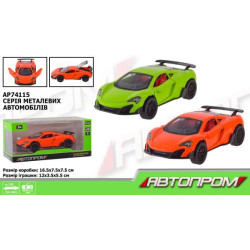 Машина мет. "АВТОПРОМ" 1:32, 2 цвета, откр.дверь, багажник, в кор. 16,5*7,5*7,5см