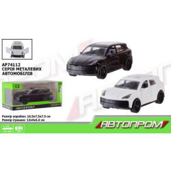 Машина металлическая АВТОПРОМ "Porsche Cayenne" 1:32, 2 цвета, откр.дверь, в кор. 16,5*7,5*7,5см