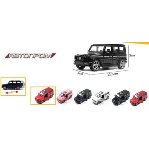 Машина АВТОПРОМ металлическая 1:32, 4 вида микс, откр.дверь, в кор. 16,5*7,5*7,5см
