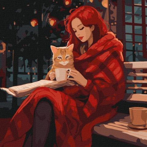 Картина за номерами Люди. Нерозлучні друзі, , 40х40см, в термопакеті, Идейка (KHO2543)