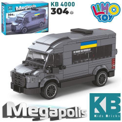 Конструктор городской транспорт, 304 дет, в кор. 28*19*4,5см
