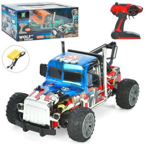 Машина р/к2,4G, акум, 32см, 1:12, гумові колеса (дуті), корпус не б'ється, USBзарядне, 2 кольори, в кор. 44,5*19,5*23,5см   арт: 100599