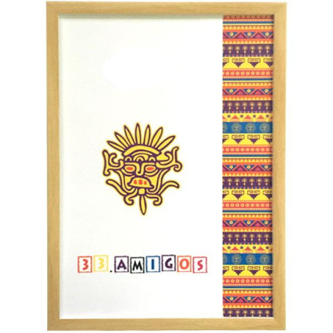 Рамка для алмазной мозаики и фото, 30*40см, стекло 2мм, ДВП 2,5мм, багет ПВХ, светло-коричневая, 33.Amigos, Украина