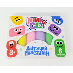 Набір дитячий пластилін Mimi clay великий, укр., 6 кольорів, Strateg (30423S) 