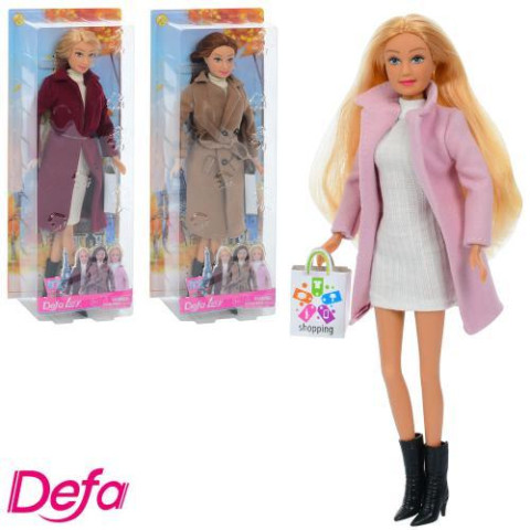 Кукла DEFA 30см, сумочка, 3 виды, в слюде, 13*32*6см